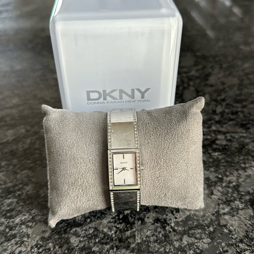 DKNY Silver & Diamond Bracelet Watch